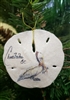 Pelican with Fish On Sand-Dollar Ornament