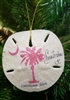 Pink Palmetto "Carolina Girl" Sand-Dollar Ornament