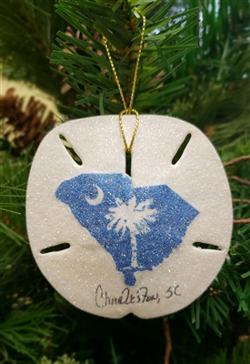 South Carolina on Sand-Dollar Ornament