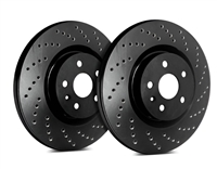 FRONT PAIR - Cross Drilled Rotors With Black ZRC Coating - C58-279-BP