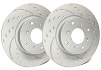 FRONT PAIR - Diamond Slot Rotors With Gray ZRC Coating - D32-375