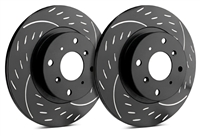 FRONT PAIR - Diamond Slot Rotors With Black ZRC Coating - D52-434-BP