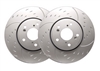 FRONT PAIR - Diamond Slot Rotors With Silver ZRC Coating - D01-215-P