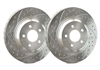 FRONT PAIR - Double Drilled and Slotted Rotors With Silver ZRC Coating - S01-215-P