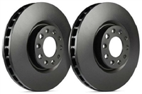 FRONT PAIR - Drilled And Slotted Rotor and Hub Assy With Gray ZRC Coating