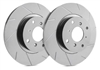 FRONT PAIR - Slotted Rotors With Gray ZRC Coating - T19-0090