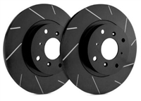 FRONT PAIR - Slotted Rotors With Black ZRC Coating - T01-222E-BP