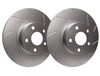 REAR PAIR - Slotted Rotors With Silver ZRC Coating - T51-19-P