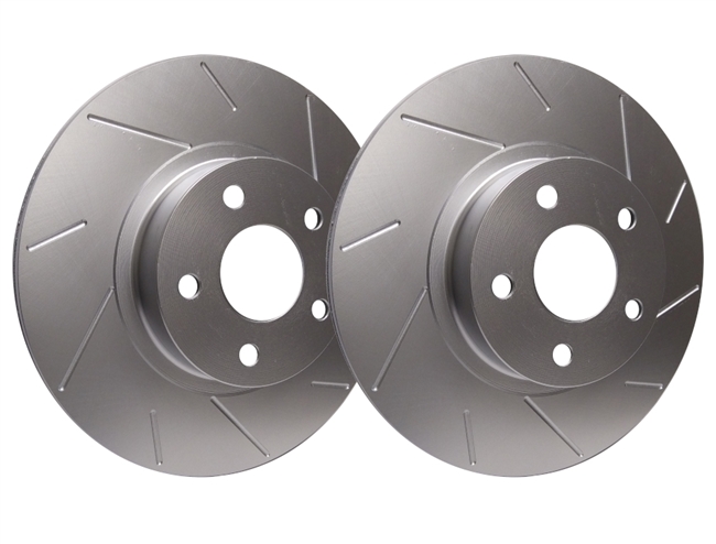 FRONT PAIR - Slotted Rotors With Silver ZRC Coating - T54-003-P