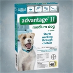 Advantage II Teal (Dogs 11-20 lbs) 6 pack