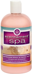 Scentament Spa Tropical Breeze 20:1 Body & Facial Wash 16.oz