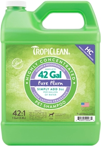 Tropiclean Highly Concentrated Pure Plum Shampoo Gallon