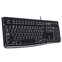 Logitech K120 Ergonomic Desktop Wired Keyboard, USB, Black