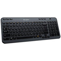 Logitech K360 Wireless Keyboard for Windows, USB, Black