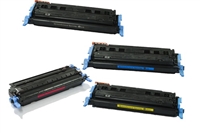 HP 124A Color LaserJet 1600, 2600, CM1015 Compatible Laser Toner Cartridge Value Bundle (K,C,M,Y)