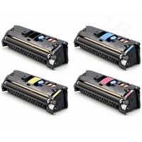 HP 122A Color LaserJet 1500, 2500, 2550 Compatible Laser Toner Cartridge Value Bundle (K,C,M,Y)