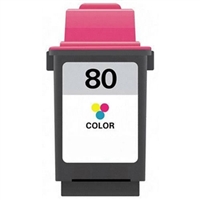 Lexmark 12A1980 (No. 80) Remanufactured Color Ink Cartridge