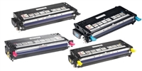 Dell Color Laser 3110cn / 3115cn Compatible High Capacity Toner Cartridge Value Bundle (K,C,M,Y)