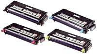 Dell Color Laser 3130, 3130cn Compatible High Yield Toner Cartridge Value Bundle (K,C,M,Y)