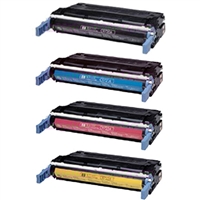 HP 641A Color LaserJet 4600, 4650 Compatible Laser Toner Cartridge Value Bundle (K/C/M/Y)