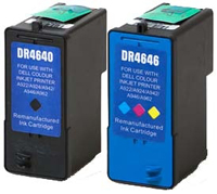 Dell M4640, M4646 Remanufactured Ink Cartridge Two Pack Value Bundle