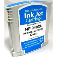 HP C4907AN (HP 940XL) Remanufactured Cyan Ink Cartridge