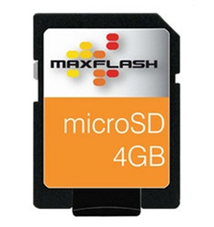 MaxFlash 4GB Micro SD Card (Incl Micro SD to SD Adapter)