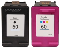 HP 60 (CD947FN#140) Remanufactured Ink Cartridge Two Pack Value Bundle