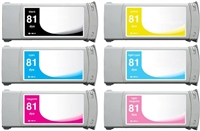 HP 81 Compatible Ink Cartridge 6 Pack Value Bundle