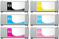 HP 83 Compatible Ink Cartridge Pigment UV 6 Pack Value Bundle