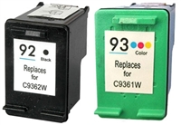 HP C936 Series (HP 92 & 93) Remanufactured Ink Cartridge Two Pack Value Bundle