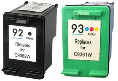 HP C936 Series (HP 92 & 93) Remanufactured Ink Cartridge Two Pack Value Bundle