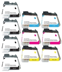 Brother LC65 Ink Cartridge Compatible Value Bundle (Includes 4 Black, 2 Each C/M/Y)