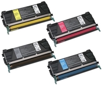 Lexmark Compatible C734 C736 C738 Toner Cartridge Value Bundle (KCMY)