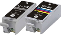 Canon PGI-35B & CLI36 Compatible Ink Cartridge 2-Pack Value Bundle