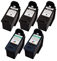 Dell CH883, CH884 Remanufactured Ink Cartridge Five Pack Value Bundle