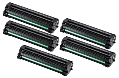 Toner Cartridge 5-Pack Value Bundle Compatible With Samsung MLT-D104S