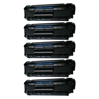HP Q2612A (HP 12A) Five Jumbo Black Compatible Laser Toner Cartridge - 2X Page Yield