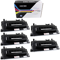 HP CC364A (HP 64A) Set of Five Compatible Black Toner Cartridges Value Bundle