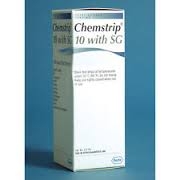 Chemstrip 10 w/SG Urine Reagent Strips (100 per bottle)