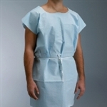 Exam Gowns; Disposable TPT; Blue, 30" x 42" (50/case)