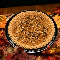 This is the ultimate pie experience! Great Southern Pecan Pie married to chocolate and caramel.