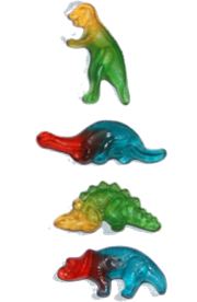 Haribo Gummi Dinosaurs - 1 LB Bag