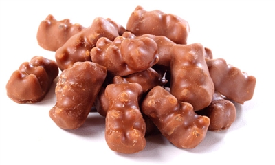 Milk or Dark Chocolate Covered Gummi Bears - 1 LB Bag