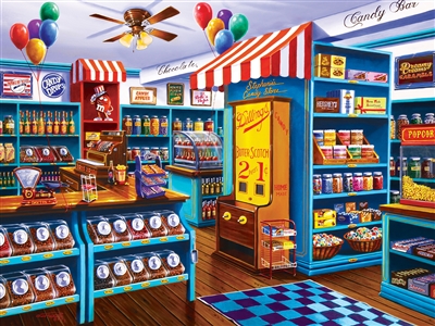 Puzzle - Shopkeepers Stephanie's Candy Store 750 Piece Jigsaw Puzzle