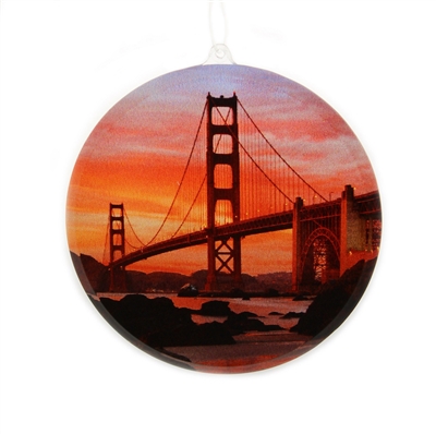 Window Ornament - Golden Gate Bridge at Sunset