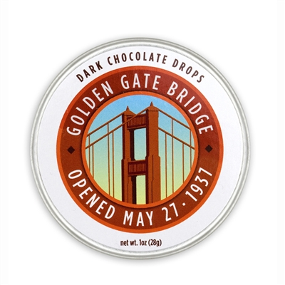 Dark Chocolate Drops - Golden Gate Bridge
