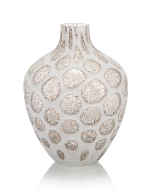 Look of Quartz Handblown Glass Vase