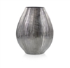 Smoky Black Chiseled Oval Vase II