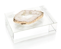 White Geode on Crystal